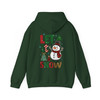 Let It Snow Winter Christmas Cute Snowman Leopard Tree Hoodie S-5XL