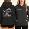 Glitter Christmas Snowflake Cozy Winter Merry Sublimation Hoodie S-5XL