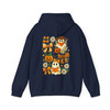 Vintage Halloween Ghost Coquette Floral Pumpkin Bow Hoodie S-5XL