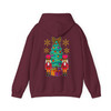 Retro Nutcracker Xmas Tree Leopard Gift Box Hoodie S-5XL