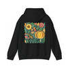 Give Thanks Retro Boho Floral Pumpkin Fall Hoodie S-5XL