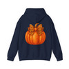 Pink Pumpkin Coquette Bow Faux Glitter Autumn Hoodie S-5XL