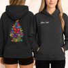Colorful Coquette Glitter Tree Dalmantian Bow Brushstroke Hoodie S-5XL