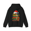 All Booked For Xmas Book Lover Stack Santa Hat Hoodie S-5XL