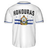 Personalized Honduras Flag Coat of Arms Symbol White Baseball Jersey S-5XL