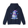 Colorful Christmas Disco Snowman Girly Holiday Hoodie S-5XL