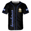 Personalized Honduras Flag Coat of Arms Symbol Black Baseball Jersey S-5XL