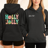 Holly Jolly Christmas Retro Preppy Holiday Hoodie S-5XL