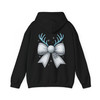 Leopard Rhinestone Christmas Bow Coquette Holiday Hoodie S-5XL
