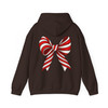 Candy Cane Bow Christmas Coquette New Year Holiday Hoodie S-5XL