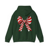 Candy Cane Bow Christmas Coquette New Year Holiday Hoodie S-5XL