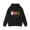 Santa Coquette Bow Candy Cane Christmas Holiday Hoodie S-5XL