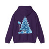 Coquette Blue Bow Christmas Tree Preppy Holiday Hoodie S-5XL