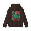 Watercolor Coquette Christmas Tree Floral Holiday Hoodie S-5XL