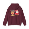 Festive Santa and Reindeer Cozy Holiday Crewneck Hoodie S-5XL
