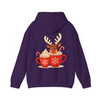 Festive Reindeer Coffee Holiday Family Hoodie S-5XL