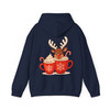 Festive Reindeer Coffee Holiday Family Hoodie S-5XL