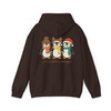 Retro Merry Penguin Christmas Funny Winter Hoodie S-5XL