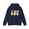 Retro Merry Penguin Christmas Funny Winter Hoodie S-5XL