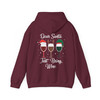 Dear Santa Just Bring Wine Funny Christmas Hoodie S-5XL