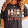 All Booked For Christmas Shirt, Cute Reading Santa Xmas Tee, Book Lover Christmas Shirt, Holiday Reading Shirt, Unisex Gift