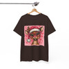 Cute Reindeer Christmas Shirt, Pink Reindeer Tee, Santa Hat Deer Shirt, Funny Xmas Graphic, Cozy Holiday Unisex T Shirt