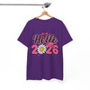 Hello 2026 Pink Daisy T Shirt, Cute Floral New Year Graphic Tee, Trendy Unisex T-Shirt S-5XL