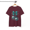Disco Ball Bow T Shirt, Christmas New Year Party Graphic Tee, Festive Holiday Unisex T-Shirt S-5XL
