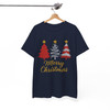 Merry Christmas Glitter Tree T Shirt, Festive Holiday Graphic Tee, Classic Unisex Christmas T-Shirt S-5XL