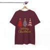 Merry Christmas Glitter Tree T Shirt, Festive Holiday Graphic Tee, Classic Unisex Christmas T-Shirt S-5XL