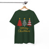 Merry Christmas Glitter Tree T Shirt, Festive Holiday Graphic Tee, Classic Unisex Christmas T-Shirt S-5XL