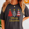 Merry Christmas Glitter Tree T Shirt, Festive Holiday Graphic Tee, Classic Unisex Christmas T-Shirt S-5XL