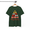 Merry Christmas Bow Tree T Shirt, Cute Holiday Bow Graphic Tee, Festive Unisex Christmas T-Shirt S-5XL