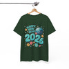 Happy New Year 2026 Shirt, Retro Disco Ball New Year Tee, Cute Floral Celebration T-Shirt S-5XL