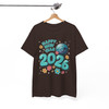 Happy New Year 2026 Shirt, Retro Disco Ball New Year Tee, Cute Floral Celebration T-Shirt S-5XL