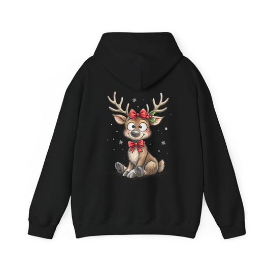 Cute Reindeer Christmas Shirt, Baby Deer Xmas Tee, Adorable Graphic Hoodie S-5XL