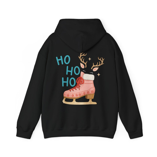 Ho Ho Ho Ice Skate Christmas Shirt, Funny Reindeer Skate Tee, Winter Holiday Graphic Hoodie S-5XL