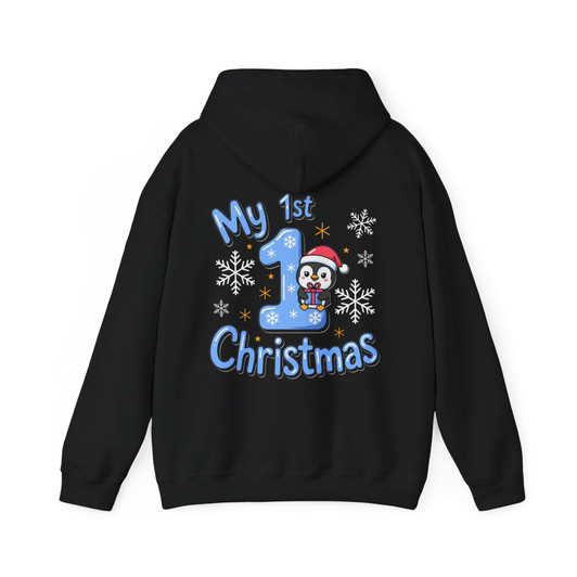 My 1st Christmas Shirt, Baby First Christmas Penguin Tee, Cute Winter Holiday Gift Hoodie S-5XL