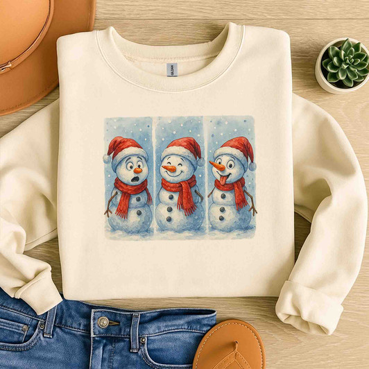 Cute Reindeer Christmas Shirt, Triple Deer Art Tee, Vintage Animal Sweatshirt S-5XL