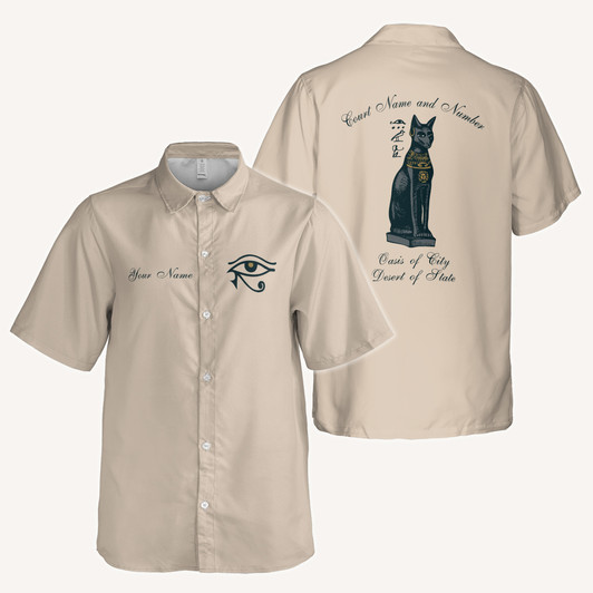 Customized DOI Daughter of Isis Ancient Egypt  Cat Button Down Shirt S-5XL