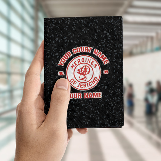 Custom Heroines of Jericho Leaves Black Leather Wallet