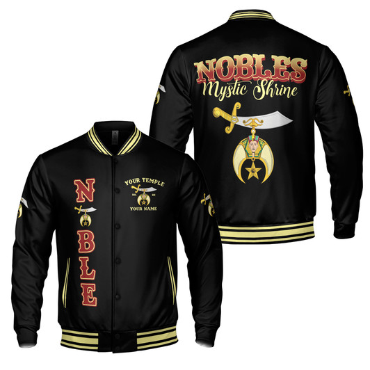 Personalized Mystic Shriner Noble Shriners Masonic Varsity Jacket S-5XL