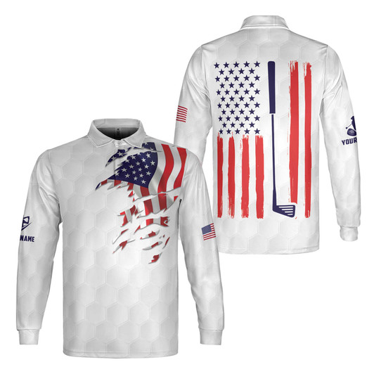 Personalized Navy Sheriff Thin Blue Line USA Flag Patriot 3D Long Sleeve Shirt Sizes S-5XL