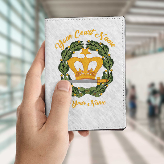 Custom Order of The Amaranth Symbol Masonic Simple Leather Passport Wallet