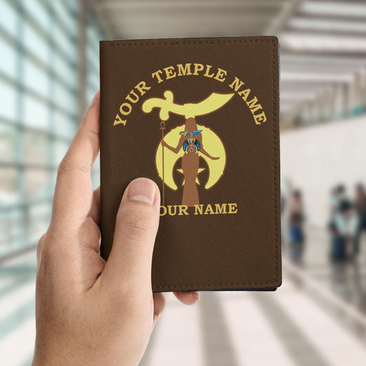 Custom Daughters of Sphinx Symbol Priestess Silhouette Leather Passport Wallet