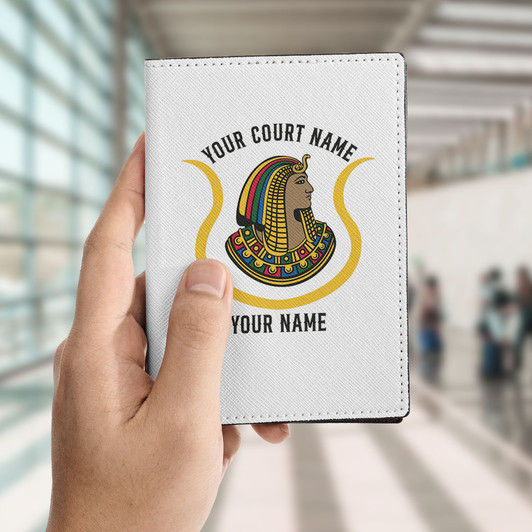 Custom Imperial Court Symbol Masonic Simple Leather Passport Wallet