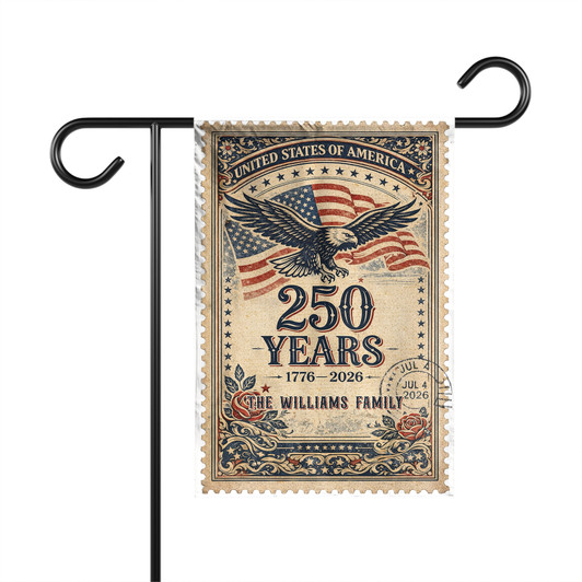 Personalized Vintage Style United States 250 Years Anniversary Garden Flag 1776-2026