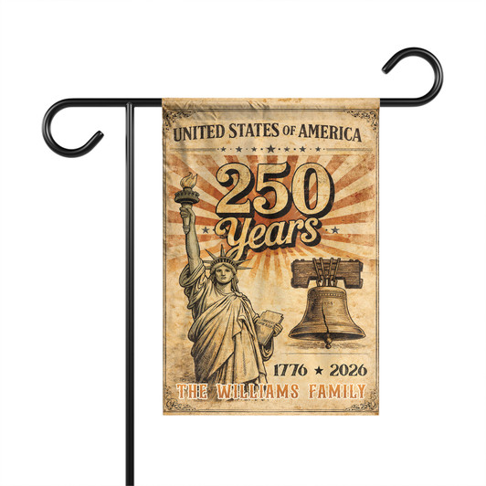 USA 250 Years 1776-2026 Patriotic Liberty Garden Flag