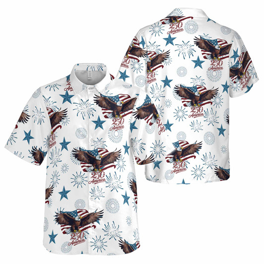 Honoring 250th Anniversary Iwo Jima Flag Raising Button Down Shirt S-5XL