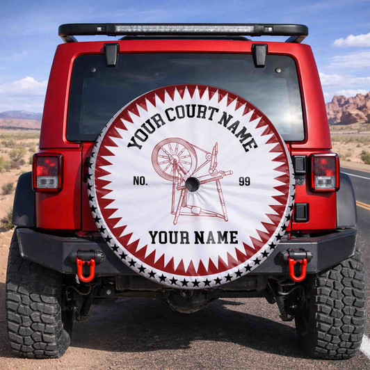 Custom Heroines of Jericho Symbol Mason Stars White Black Red Spare Tire Cover